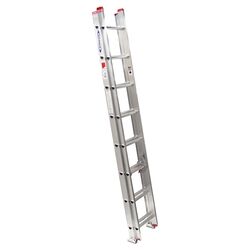 16' Aluminum Extension Ladder in Silver