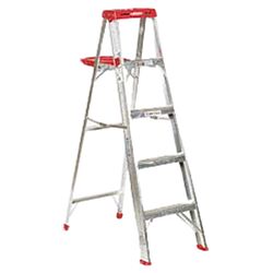 5' Aluminum Step Ladder in Silver