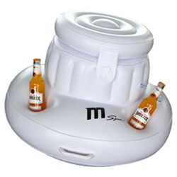 Inflatable Ice Box and Cup Holder in White