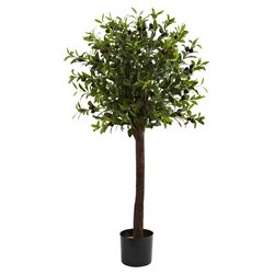 4' Olive Topiary Silk Tree