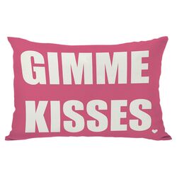 GIMME KISSES Pillow in Pink