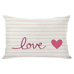 Love on a line Pillow in Cream