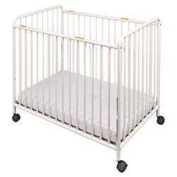 Chelsea Compact Steel Crib in White
