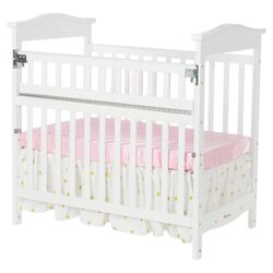 Mini Crib with Safe Reach Side in White