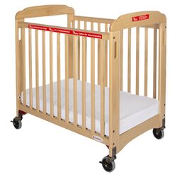 First Responder Compact Sided Evacuation Clearview Crib in Natural