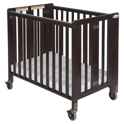 Compact Folding Crib in Pewter