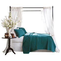 Bennett Place 3 Piece Coverlet Set in Teal