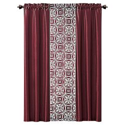Kennedy 3 Piece Curtain Panel Set in Red