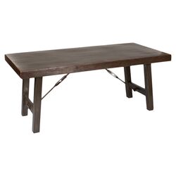 Iron Distressed Dining Table in Old Lacquer