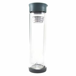 Vue 14 oz. Glass Water Bottle in Slate