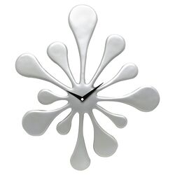 Splat Clock in Silver