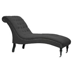 Amelia Chaise Lounge in Dark Charcoal