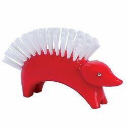 Animal House Porcupine Scrubber Brush in Red
