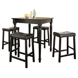 5 Piece Counter Height Dining Set in Black III