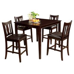 Petite 5 Piece Counter Height Dining Set in Espresso