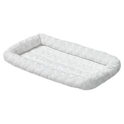 Quiet Time Fashion Donut Dog Bed in White