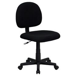 Mid-Back Fabric Computer Task Chair in Black