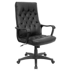 Traditional High-Back Office Chair in Black