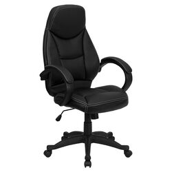 Traditional Executive High-Back Office Chair in Black