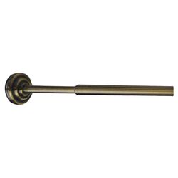 Decorative Spring Tension Curtain Rod in Antique Brass