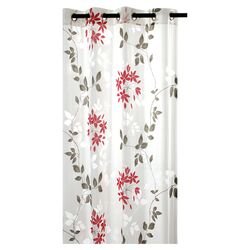 Dreamscape Opaque Curtain Panel in Ivory & Red (Set of 2)