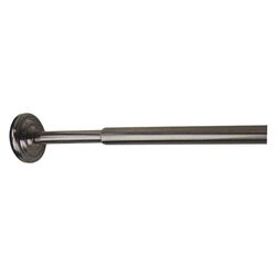 Decorative Spring Tension Curtain Rod in Brushed Nickel