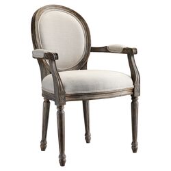 Singleton Fabric Arm Chair in Grey