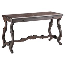 Urban Natural Wood Flip Top Console Table in Brown