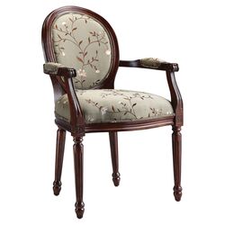 Antoinette Fabric Arm Chair in Light Green