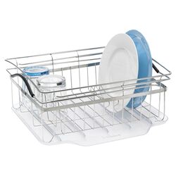 Compact Dish Rack in Silver