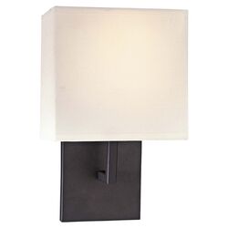 1 Light Wall Sconce in Bronze & White
