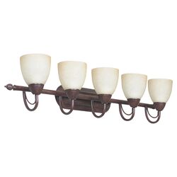 Tempest 5 Light Wall Sconce in Rubbed Bronze