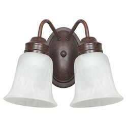 2 Light Wall Sconce in Rubbed Bronze