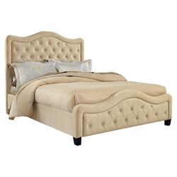 Trieste Upholstered Panel Bed in Buckwheat