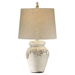Eleanore Table Lamp in Crackled Ivory
