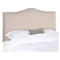 Jeneve Upholstered Headboard with Silver Nailheads in Taupe