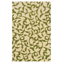 Marquesas Floral Ivory & Green Rug