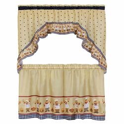 Cucina Valance and Tier Set in Mustard