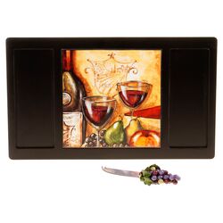 Wine and Cheese Party Cheese Board in Black