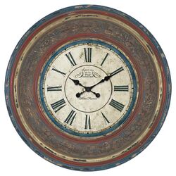 Wood Wall Clock with Large Roman Numerals