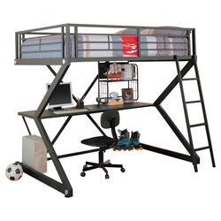 Twin Over Twin Bunk Bed in Cherry