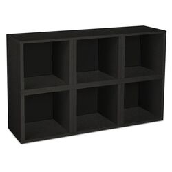 Eco-Friendly Modular Storage Cubes in Black (Set of 6)
