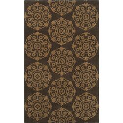 Oasis Floral Chocolate Rug