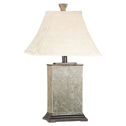 Mother of Pearl Table Lamp in Silver & Brown (Set of 2)