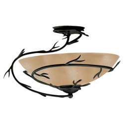 Chiver 1 Light Semi Flush Mount in Bronze Chiver 1 Light Semi Flush Mount in Bronze