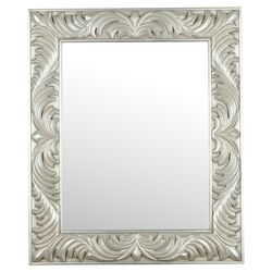 Becel Wall Mirror in Antique Silver
