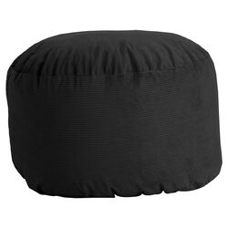 Wide-Wale Fuf Bean Bag Sofa in Corduroy Black