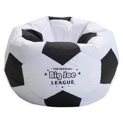 Big Joe Soccer Ball Bean Bag Chair in Black & White
