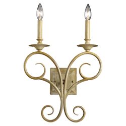 Fiona 2 Light Wall Sconce in Gold