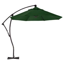 9' Cantilever Market Umbrella in Forest Green